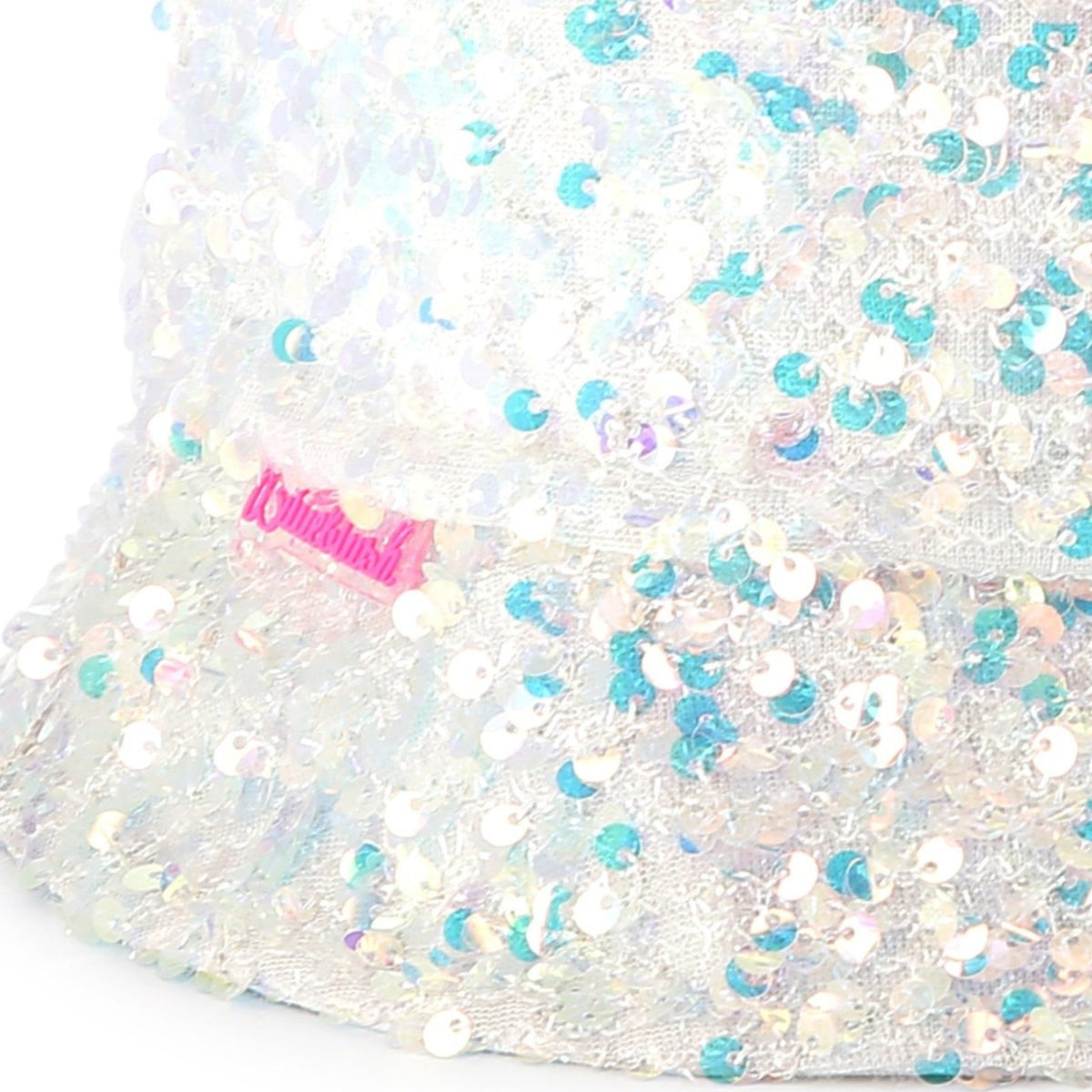 Iridescent Multicolor Crystal Embellished Bucket Hat Iridescent-Jungle-Bucket-Cloth  main image 3