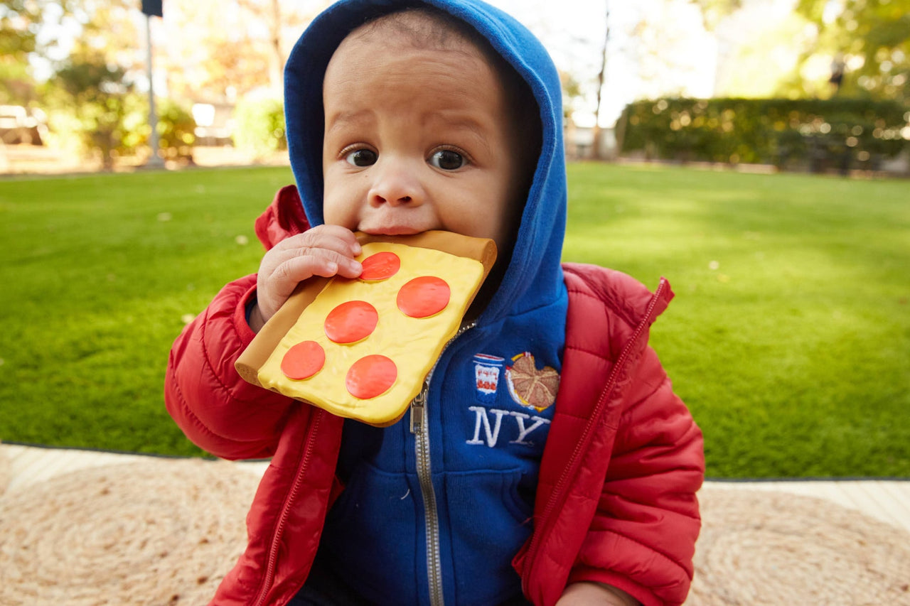 Cameron’s Pepperoni Pizza Slice Teether | HONEYPIEKIDS