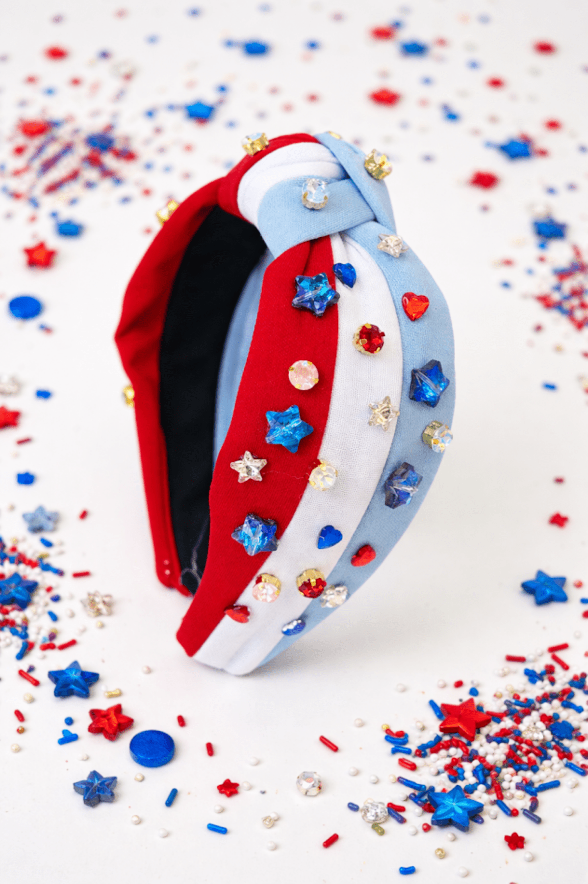 Cheeky Plum Beaded Patriotic Headband - Glitz and Glory | HONEYPIEKIDS
