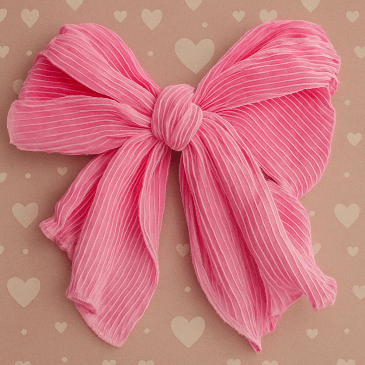 Cheeky Plum Plisse Statement Pink Hair Bow | HONEYPIEKIDS