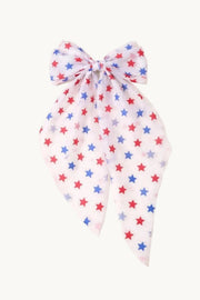 Cheeky Plum Stars and Sass Patriotic Hair Bow | HONEYPIEKIDS