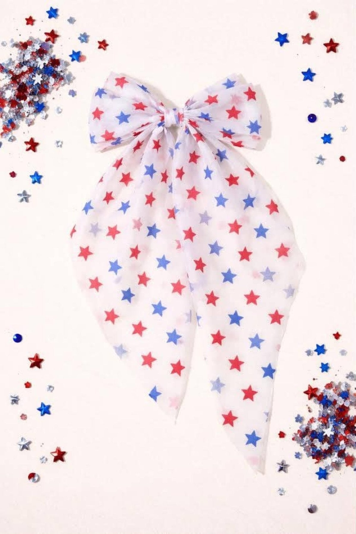 Cheeky Plum Stars and Sass Patriotic Hair Bow | HONEYPIEKIDS