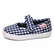Cienta Girls Mary Jane Shoes - Navy Gingham | HONEYPIEKIDS 
