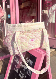 Colorful Natalie Bows and Flowers Patchwork Tote | HONEYPIEKIDS