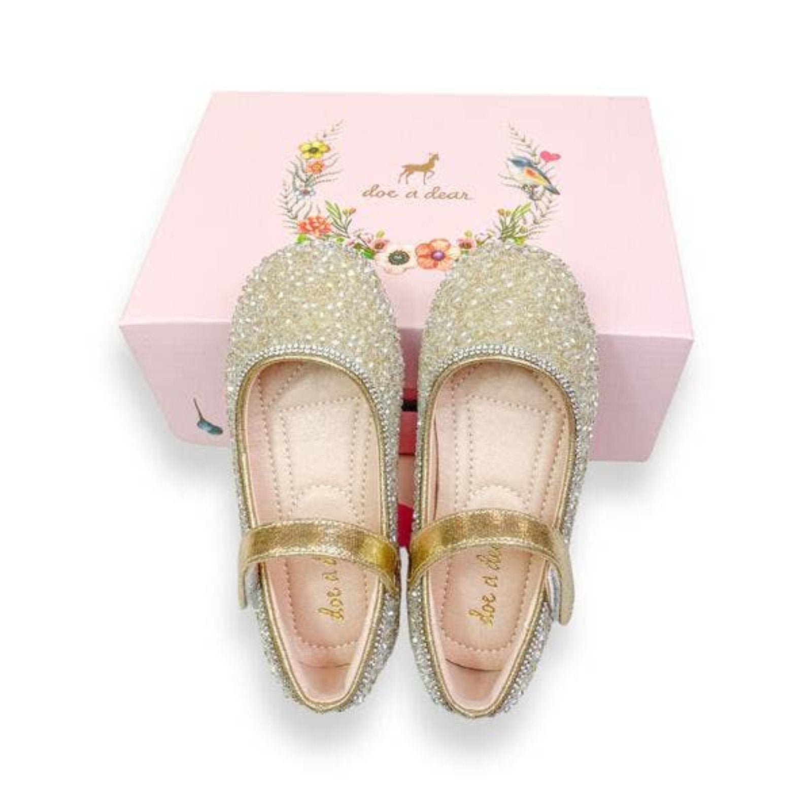 Doe A Dear Kids' Mary Jane Flat in Light Gold at Nordstrom Rack, Size 11.5Us / 29EU Doe A Dear Kids' Mary Jane Flat in Light Gold at Nordstrom Rack, Size 11.5Us / 29EU