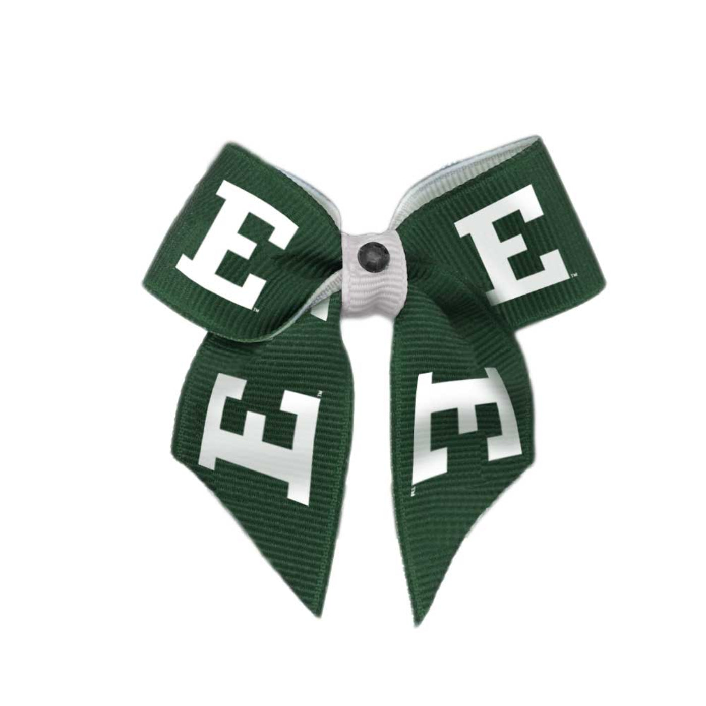 Eastern Michigan University Mini Barrette Hair Bow | HONEYPIEKIDS 
