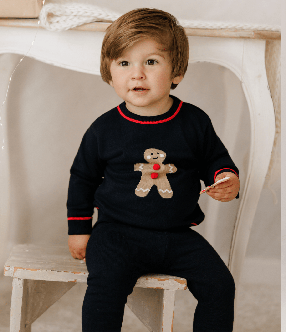 Feltman Brothers - Boys Christmas Gingerbread Knit Set | HONEYPIEKIDS 