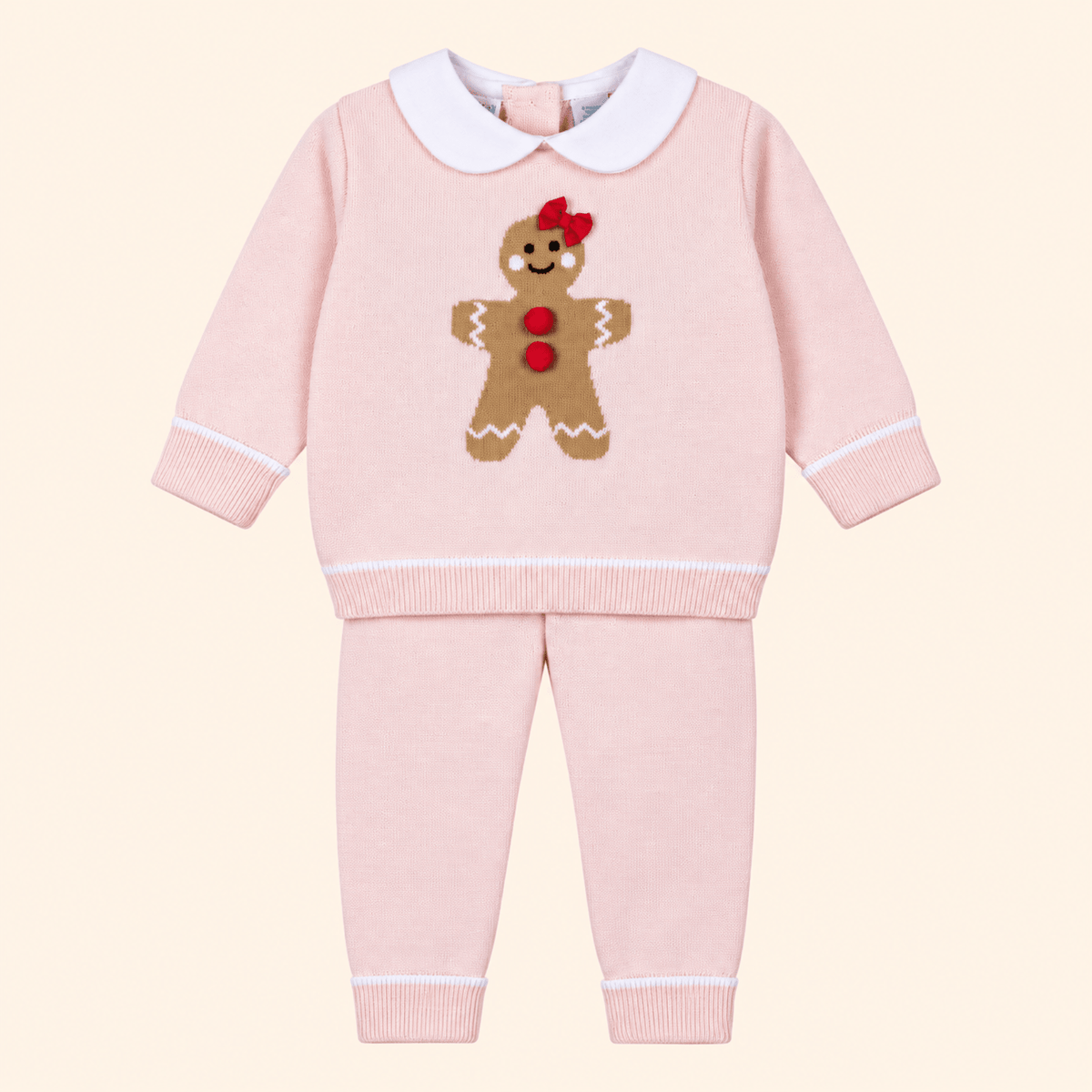 Feltman Brothers Girls Holiday Gingerbread Knit Set | HONEYPIEKIDS 