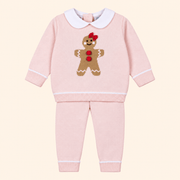 Feltman Brothers Girls Holiday Gingerbread Knit Set | HONEYPIEKIDS 