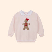 Feltman Brothers Girls Holiday Gingerbread Knit Sweater | HONEYPIEKIDS