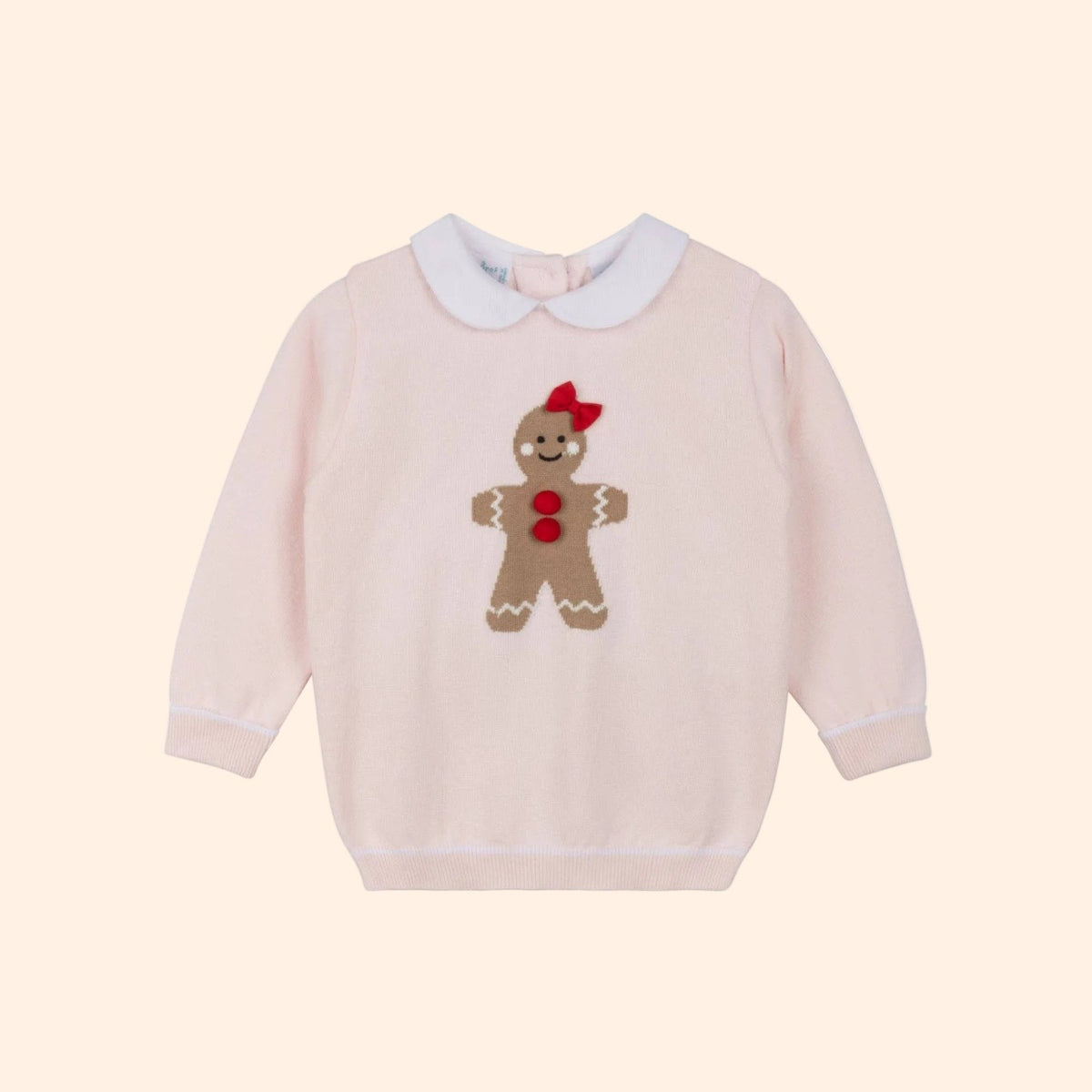 Feltman Brothers Girls Holiday Gingerbread Knit Sweater | HONEYPIEKIDS