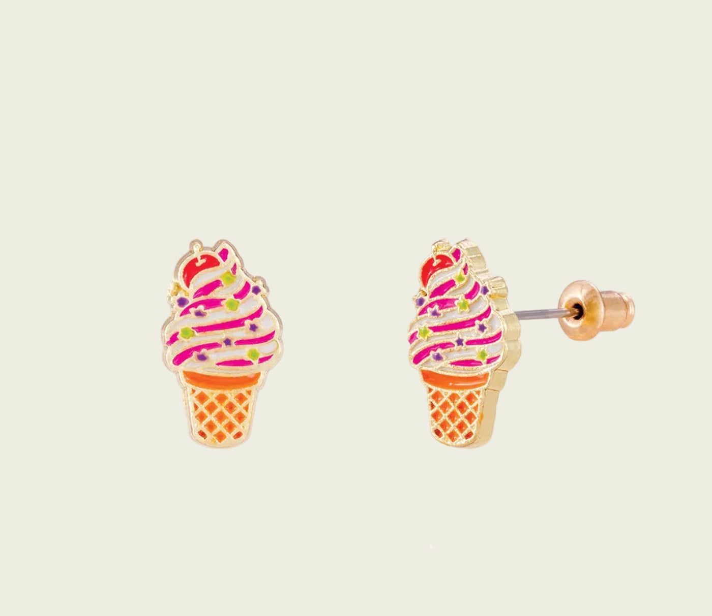 Girl Nation Soft Serve Swirl Cutie Stud Earrings | HONEYPIEKIDS