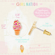 Girl Nation Soft Serve Swirl Cutie Stud Earrings | HONEYPIEKIDS