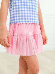 Girls Active Tulle Summer Skort with UPF 50+ - 3 Color Choices | HONEYPIEKIDS 
