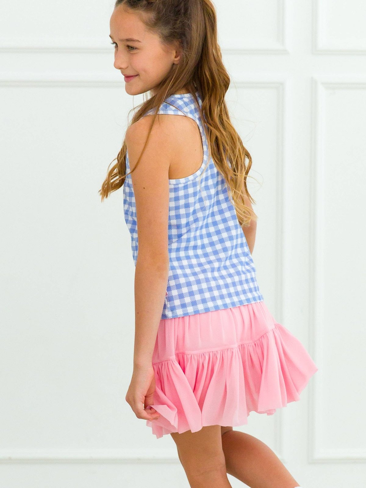 Girls Active Tulle Summer Skort with UPF 50+ - 3 Color Choices | HONEYPIEKIDS 