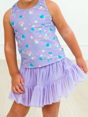 Girls Active Tulle Summer Skort with UPF 50+ - 3 Color Choices | HONEYPIEKIDS 
