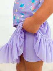 Girls Active Tulle Summer Skort with UPF 50+ - 3 Color Choices | HONEYPIEKIDS 