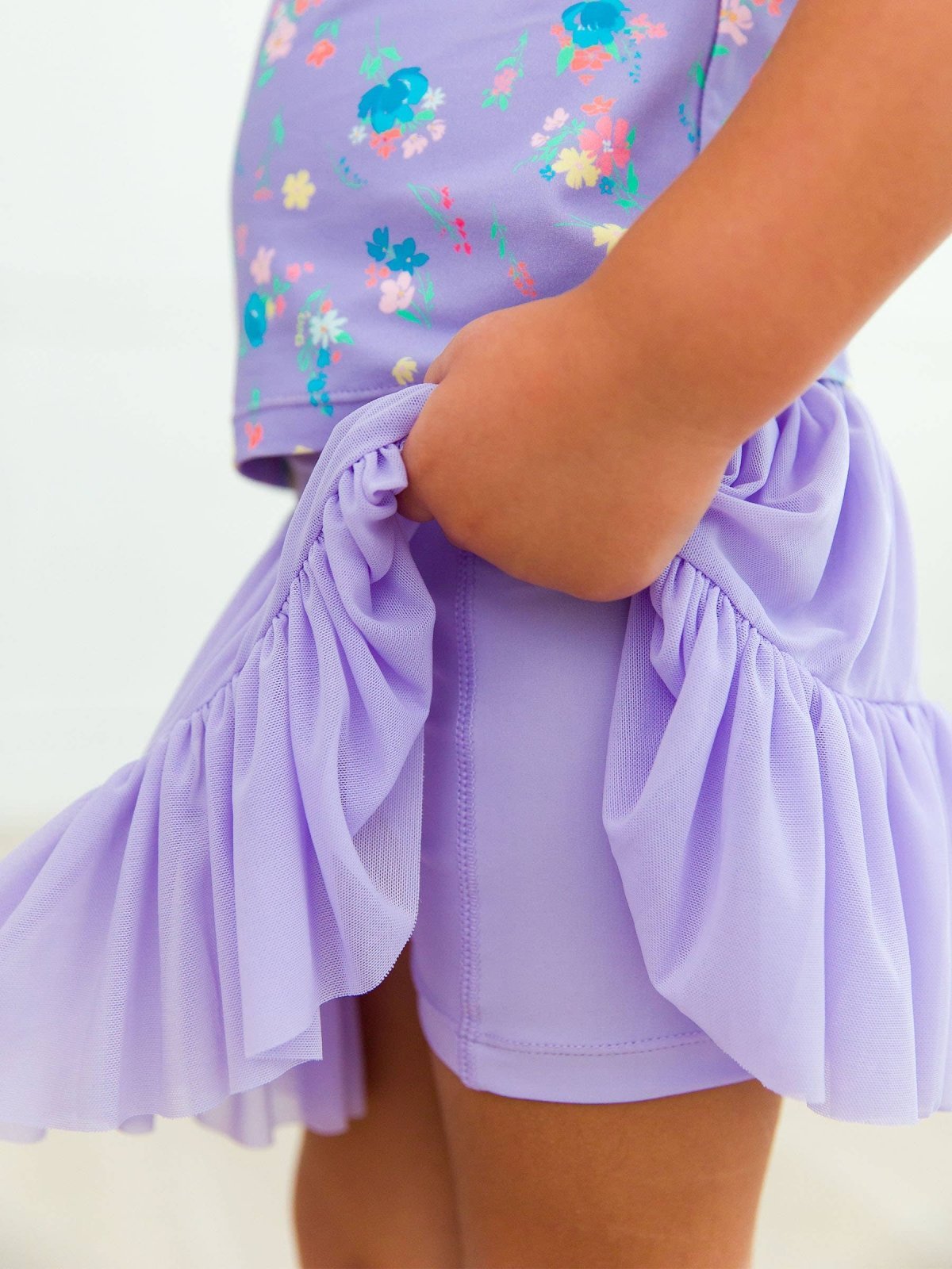 Girls Active Tulle Summer Skort with UPF 50+ - 3 Color Choices | HONEYPIEKIDS 