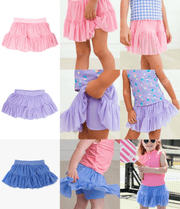 Girls Active Tulle Summer Skort with UPF 50+ - 3 Color Choices | HONEYPIEKIDS 