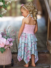 Mia Belle Girls Fancy Roses Smocked Handkerchief Dress | HONEYPIEKIDS