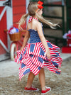 Mia Belle Girls Lil Miss America Handkerchief Dress | HONEYPIEKIDSMia Belle Girls Lil Miss America Handkerchief Dress | HONEYPIEKIDS