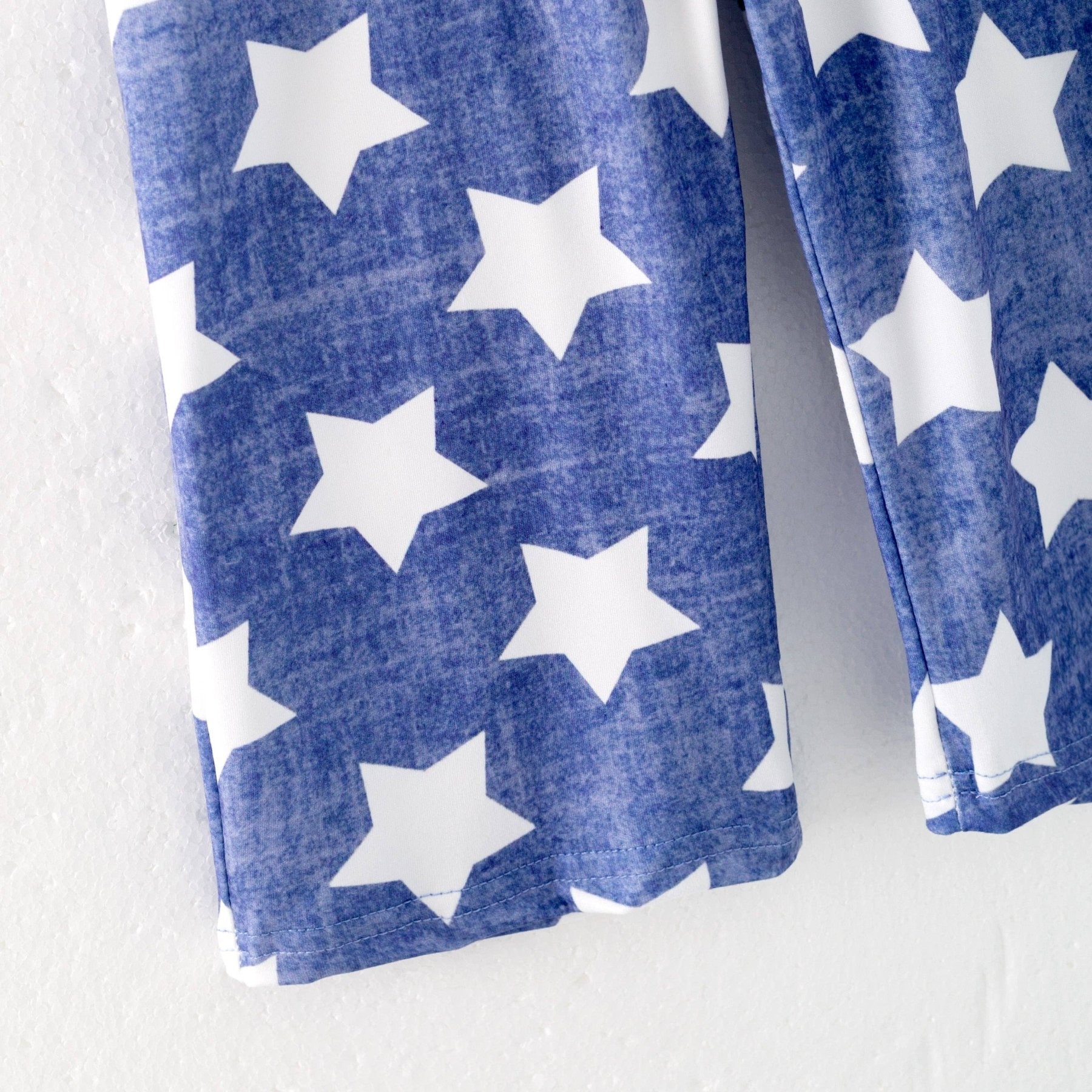 Patriotic Girls Blue Star Jumpsuit | HONEYPIEKIDS