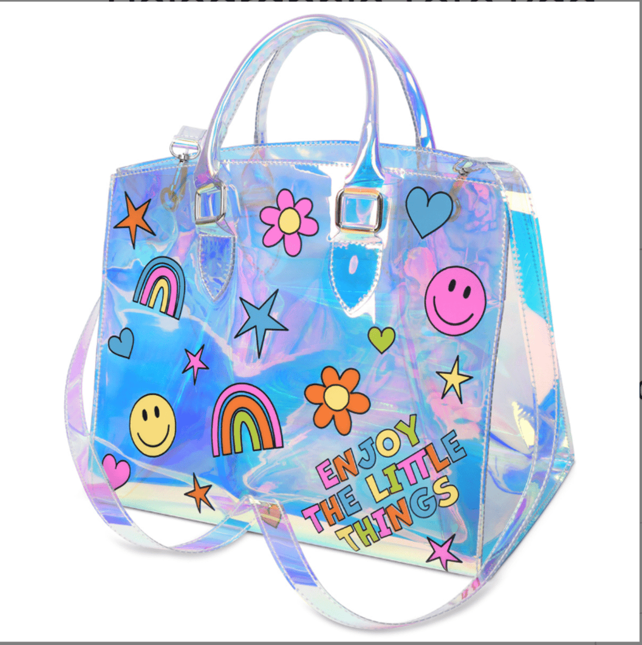 Iscream Holographic Enjoy The Little Things Handbag | HONEYPIEKIDS 