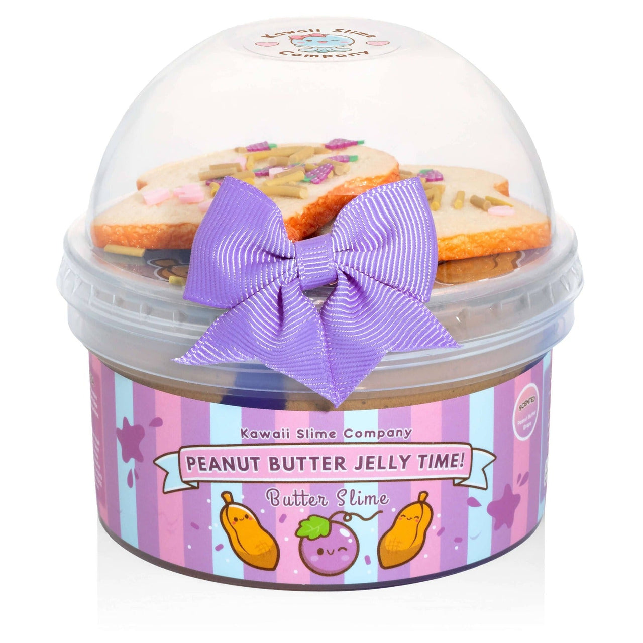 Kawaii Slime - Peanut Butter Jelly Time Grape 2 in 1 Slime | HONEYPIEKIDS 