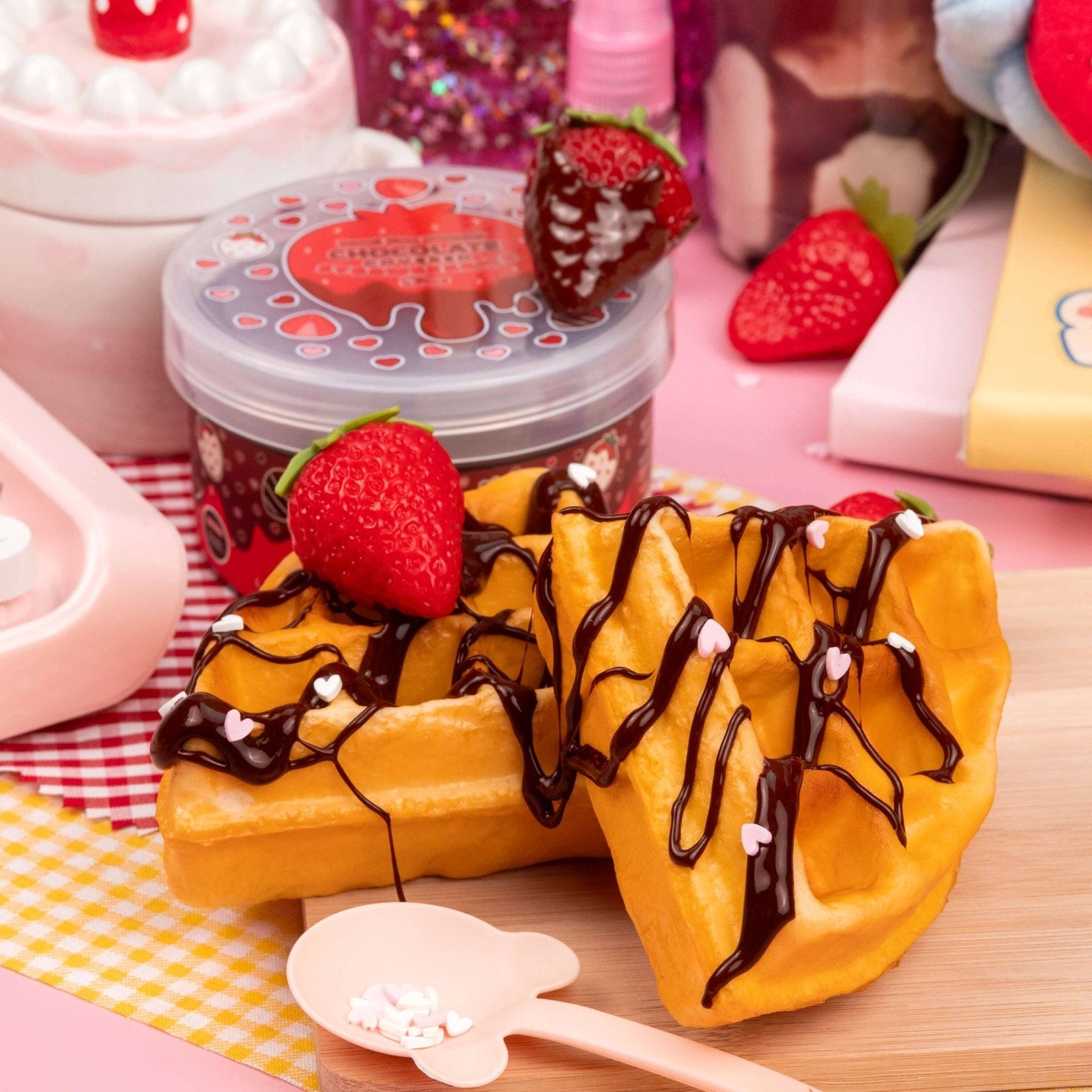 Kawaii Slime Company - Chocolate Covered Strawberries Glossy Slime | HONEYPIEKIDS 