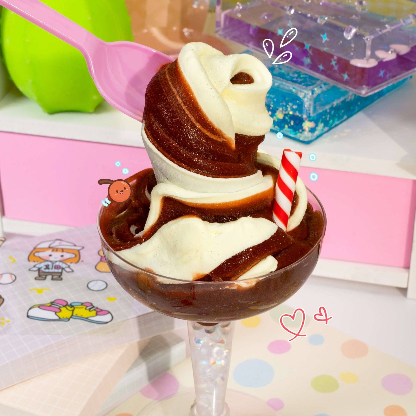 Kawaii Slime - Root Beer Float 2 Slimes In 1 | HONEYPIEKIDS 