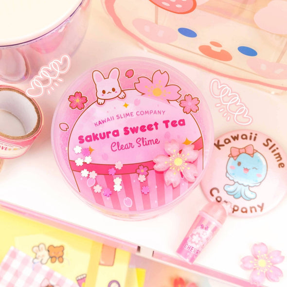 Kawaii Slime Company - Sakura Sweet Tea Clear Slime | HONEYPIEKIDS