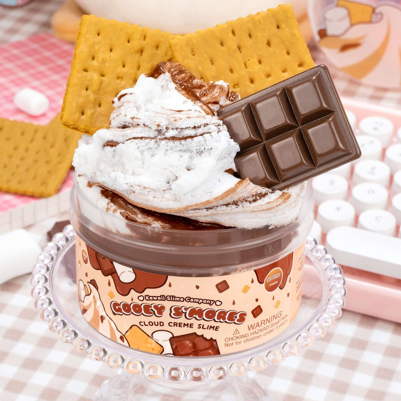 Kawaii Slime - Gooey S'mores Cloud Creme Slime | HONEYPIEKIDS 