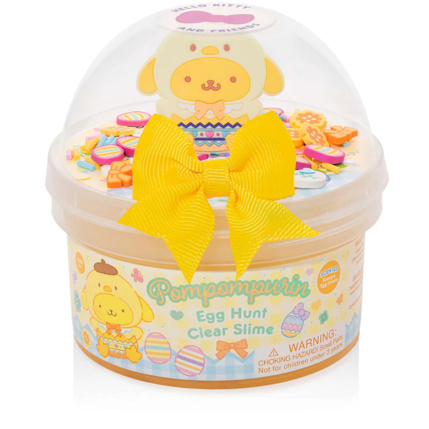 Kawaii Slime - Hello Kitty Pompompurin Egg Hunt Clear Slime | HONEYPIEKIDS 