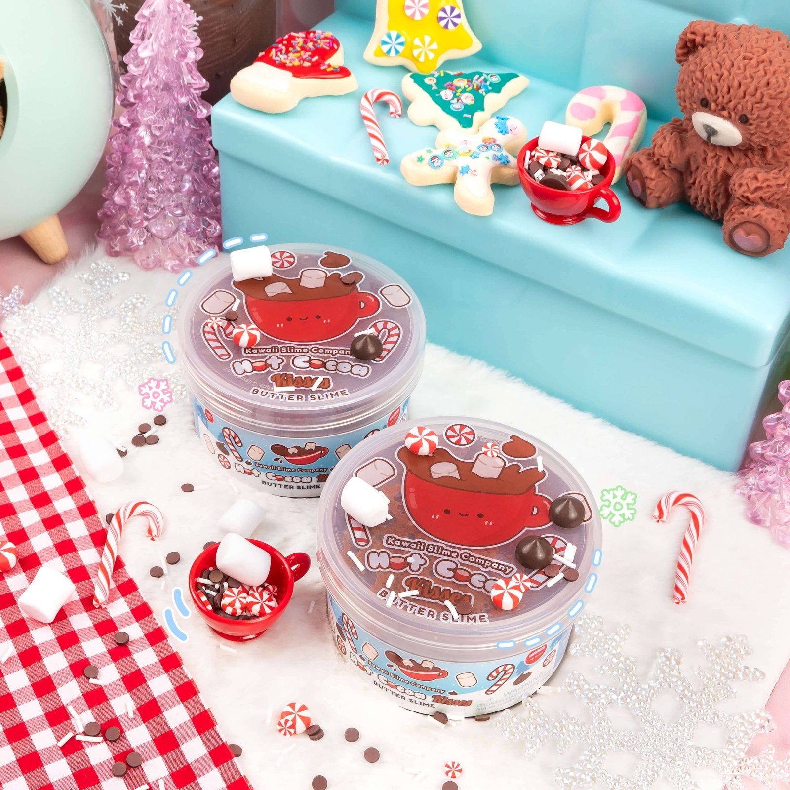 Kawaii Slime  - Hot Cocoa Kisses Holiday Butter Slime | HONEYPIEKIDS 