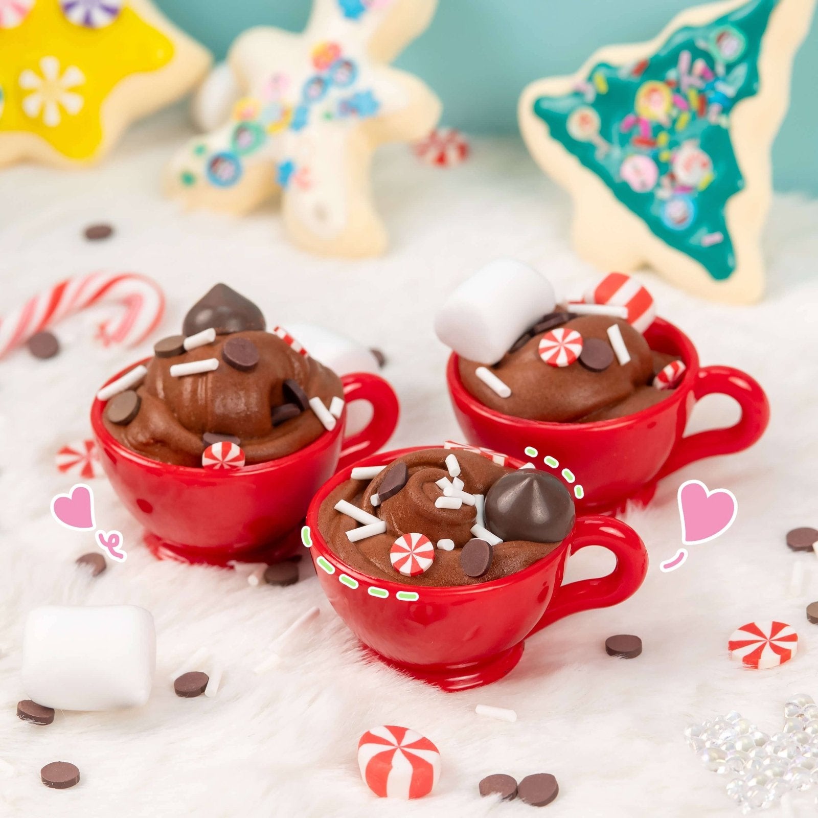 Kawaii Slime  - Hot Cocoa Kisses Holiday Butter Slime | HONEYPIEKIDS 