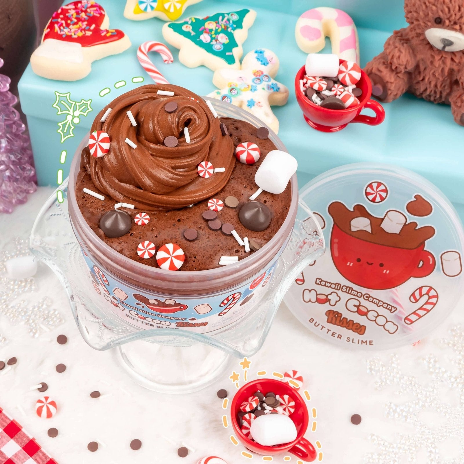 Kawaii Slime  - Hot Cocoa Kisses Holiday Butter Slime | HONEYPIEKIDS 