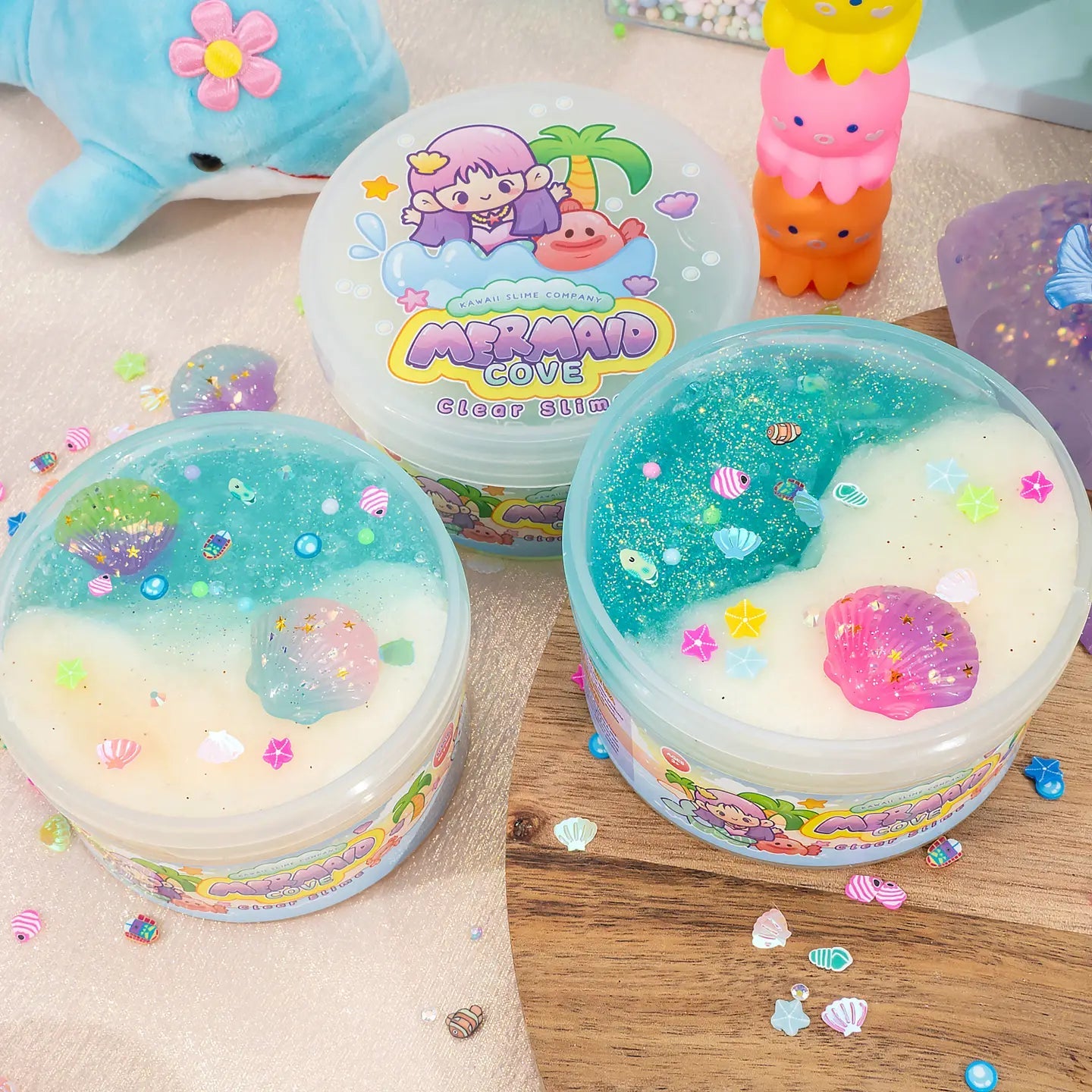 Kawaii Slime - Mermaid Cove Clear Slime | HONEYPIEKIDS 