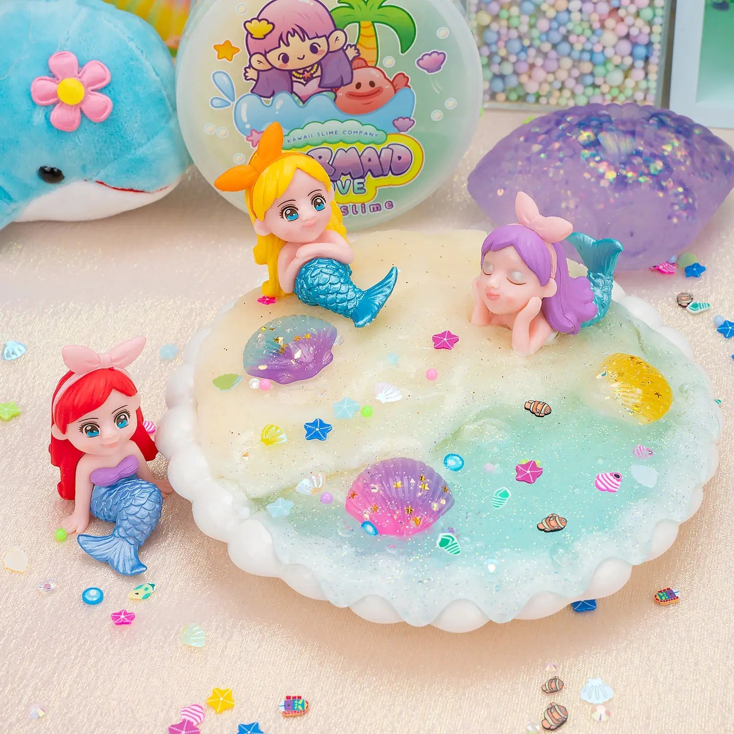Kawaii Slime - Mermaid Cove Clear Slime | HONEYPIEKIDS 