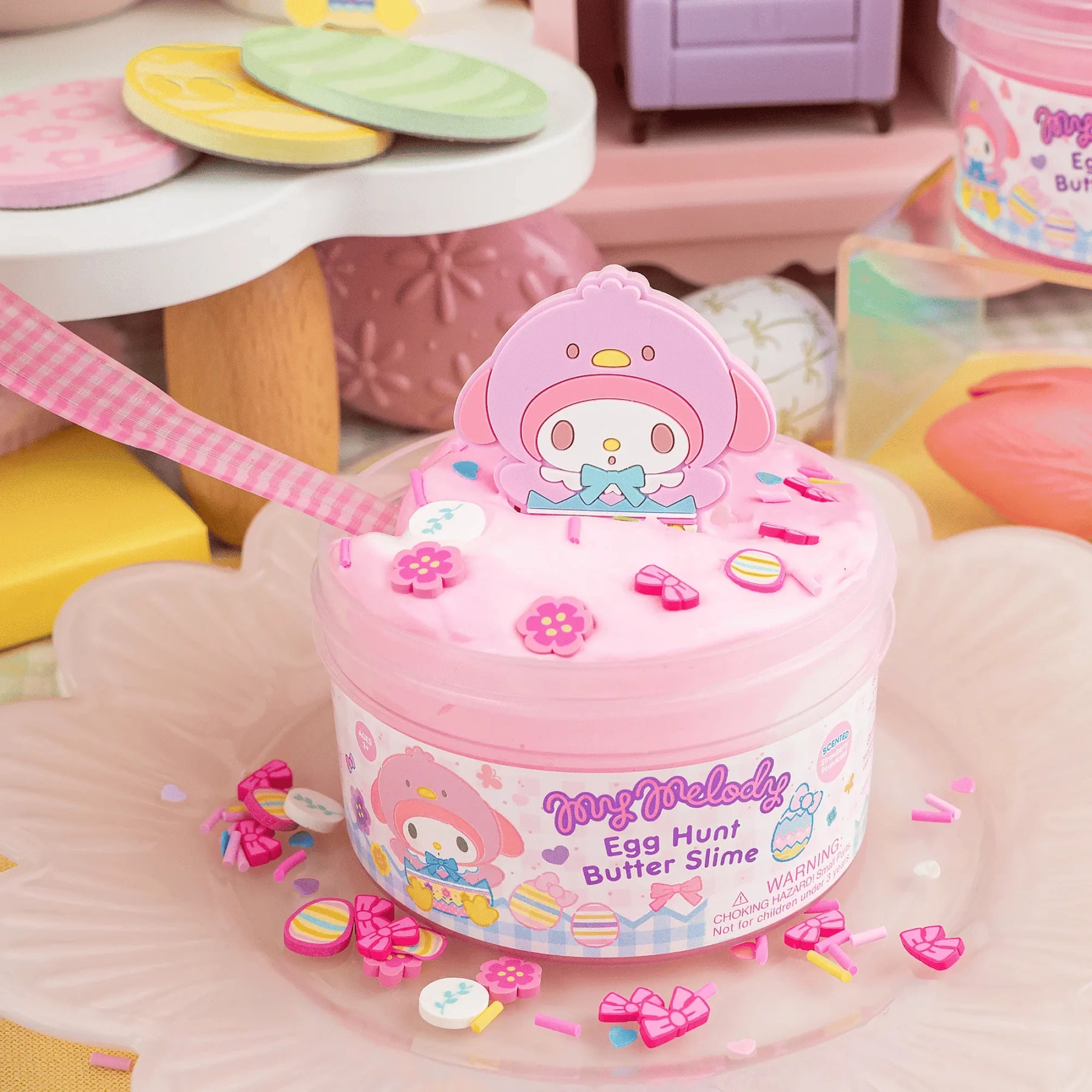 Kawaii Slime - Sanrio My Melody™ Egg Hunt Butter Slime | HONEYPIEKIDS 