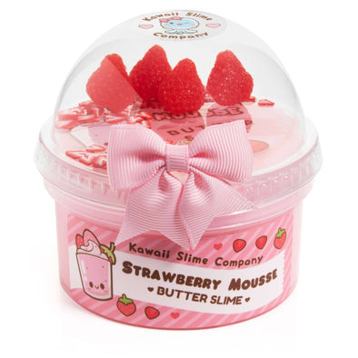 Kawaii Strawberry Mousse Fluffy Butter Slime | HONEYPIEKIDS 