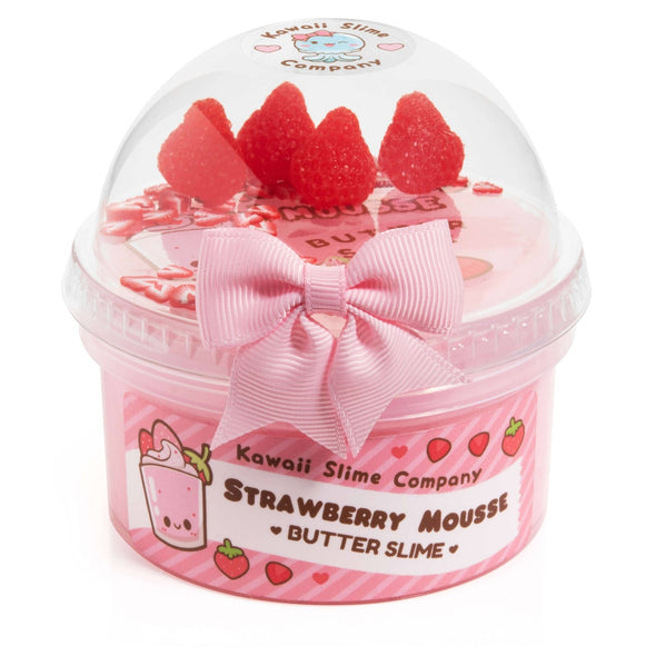 Kawaii Strawberry Mousse Fluffy Butter Slime | HONEYPIEKIDS 