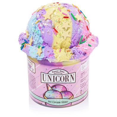 Kawaii Unicorn Scented Ice Cream Pint Slime | HONEYPIEKIDS 
