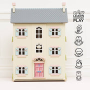 Le Toy Van Cherry Tree Hall Wooden Dollhouse | HONEYPIEKIDS 