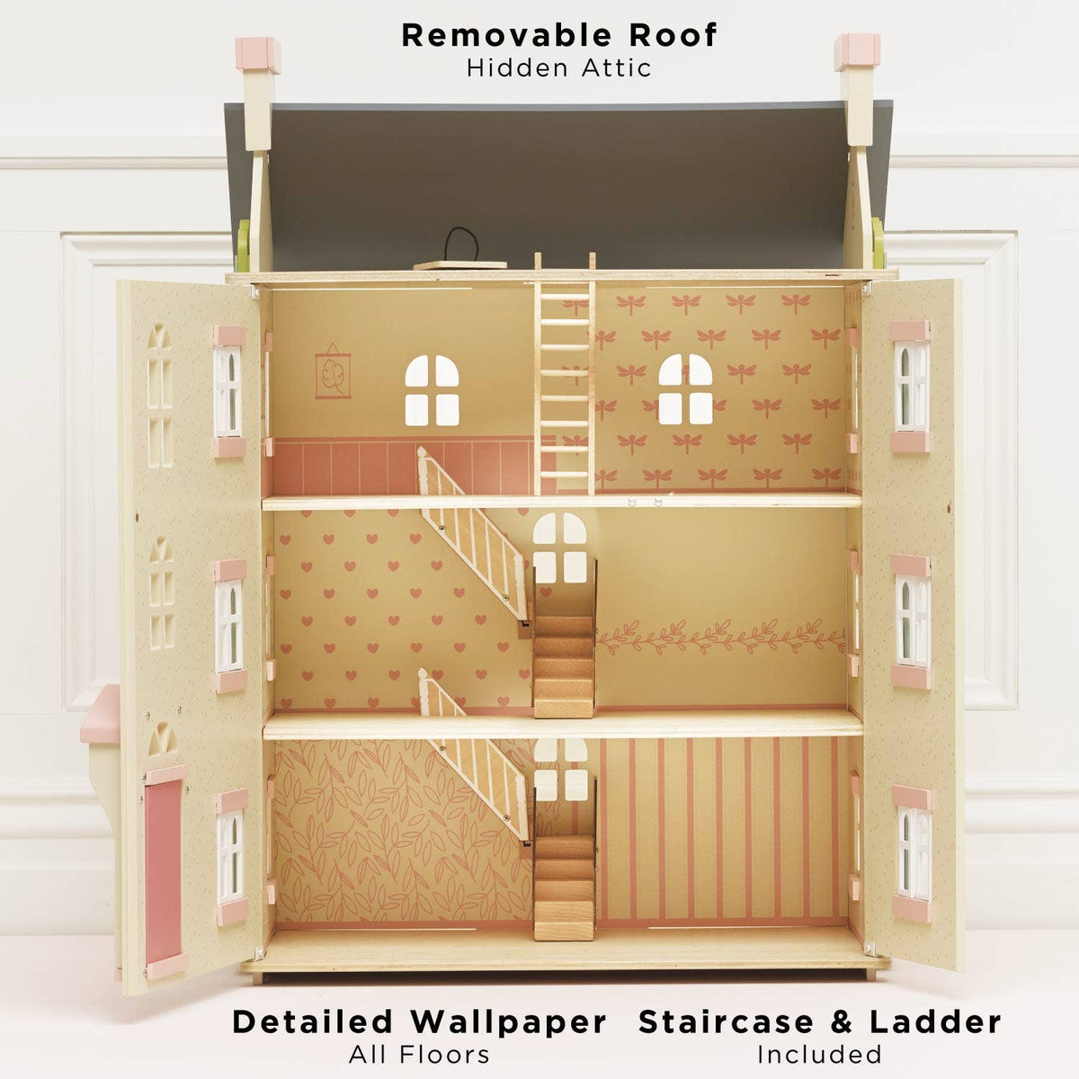 Le Toy Van Cherry Tree Hall Wooden Dollhouse | HONEYPIEKIDS 