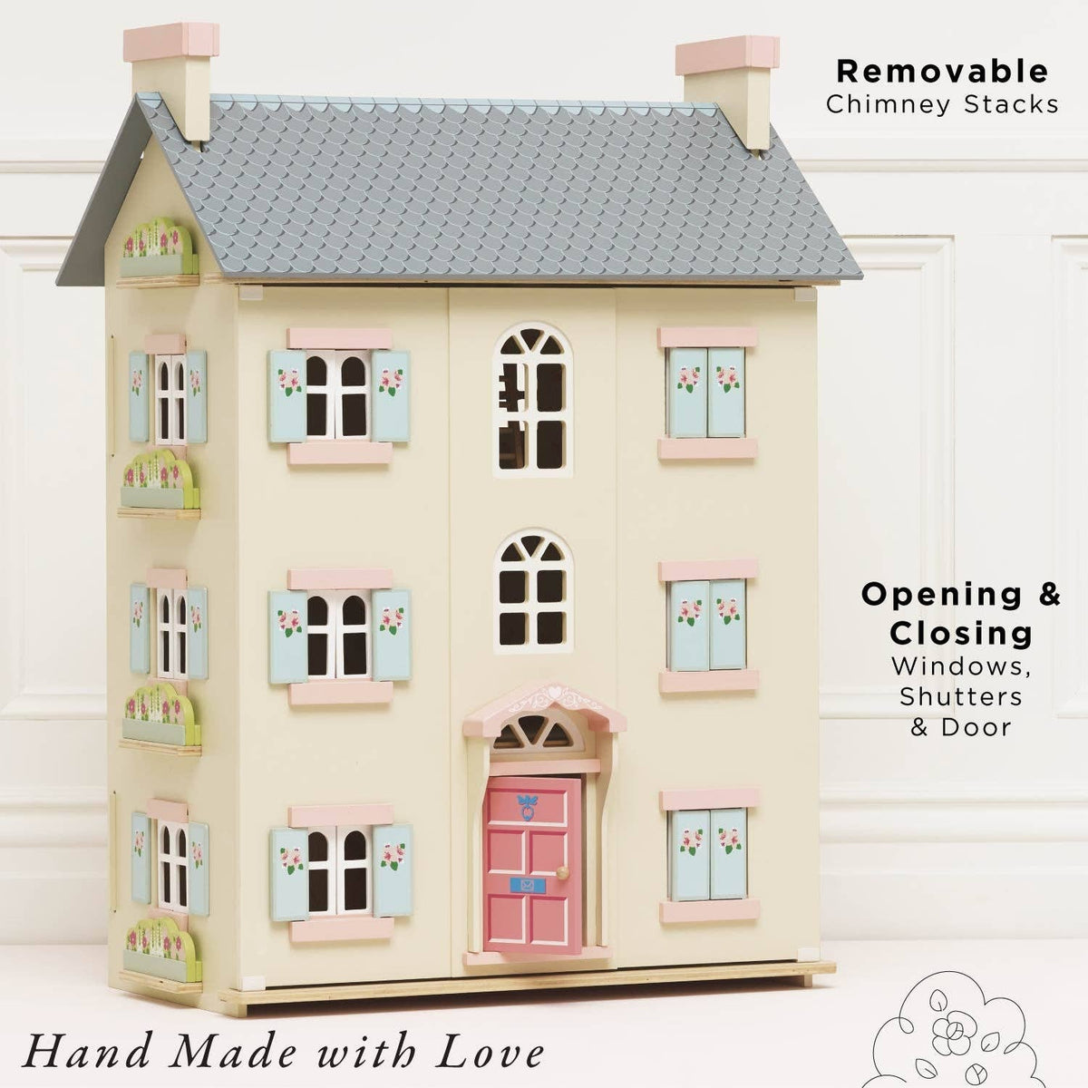 Le Toy Van Cherry Tree Hall Wooden Dollhouse | HONEYPIEKIDS 