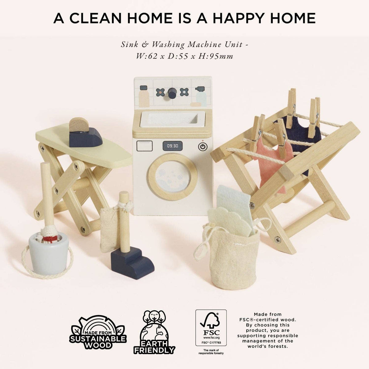 Le Toy Van Dollhouse Furniture - Laundry Room | HONEYPIEKIDS