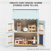 Bluebelle Cottage Style Wooden Doll House | HONEYPIEKIDS 