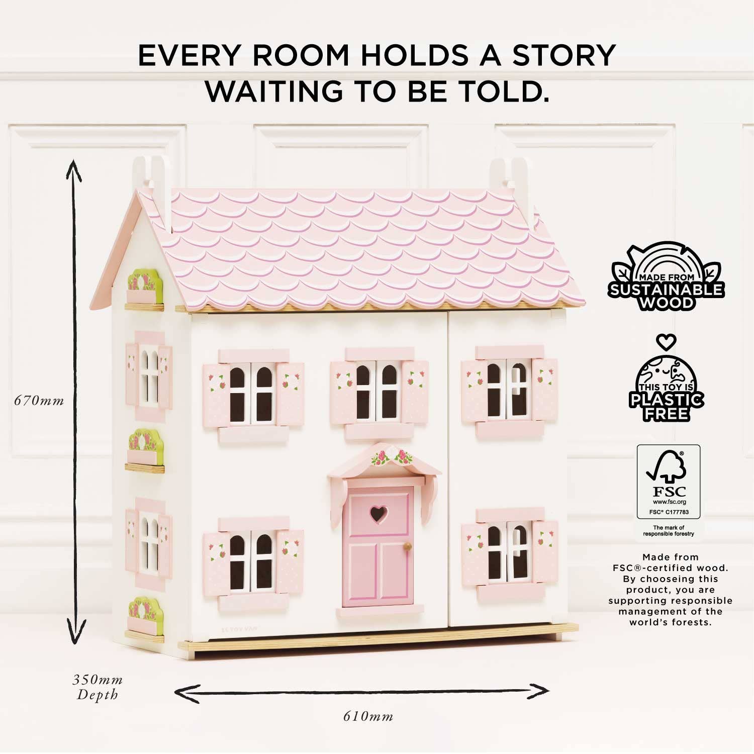 Le Toy Van Sophie's Wooden Dolls House | HONEYPIEKIDS 