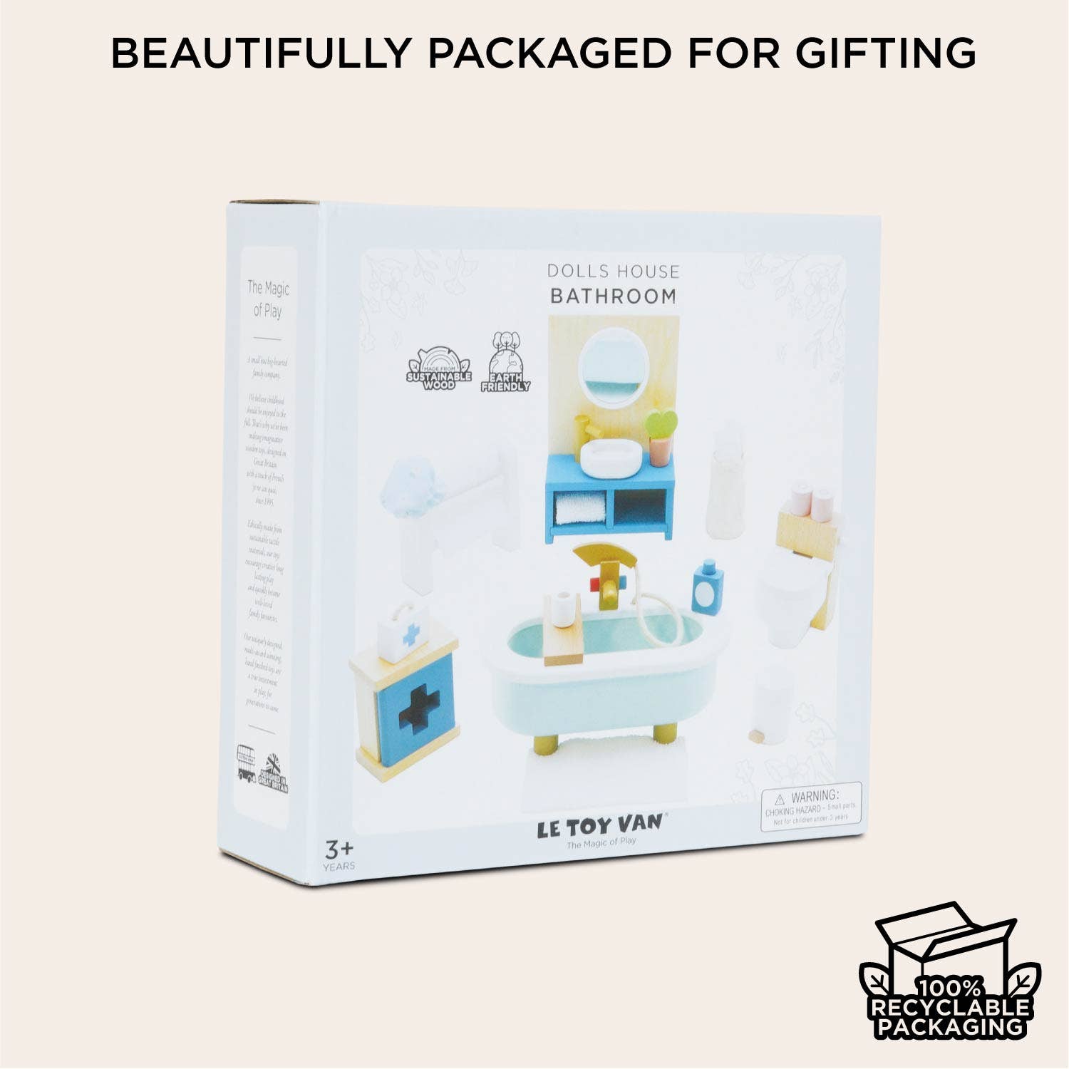 Le Toy Van Wooden Doll House Bathroom Furniture | HONEYPIEKIDS | Doll House Furniture