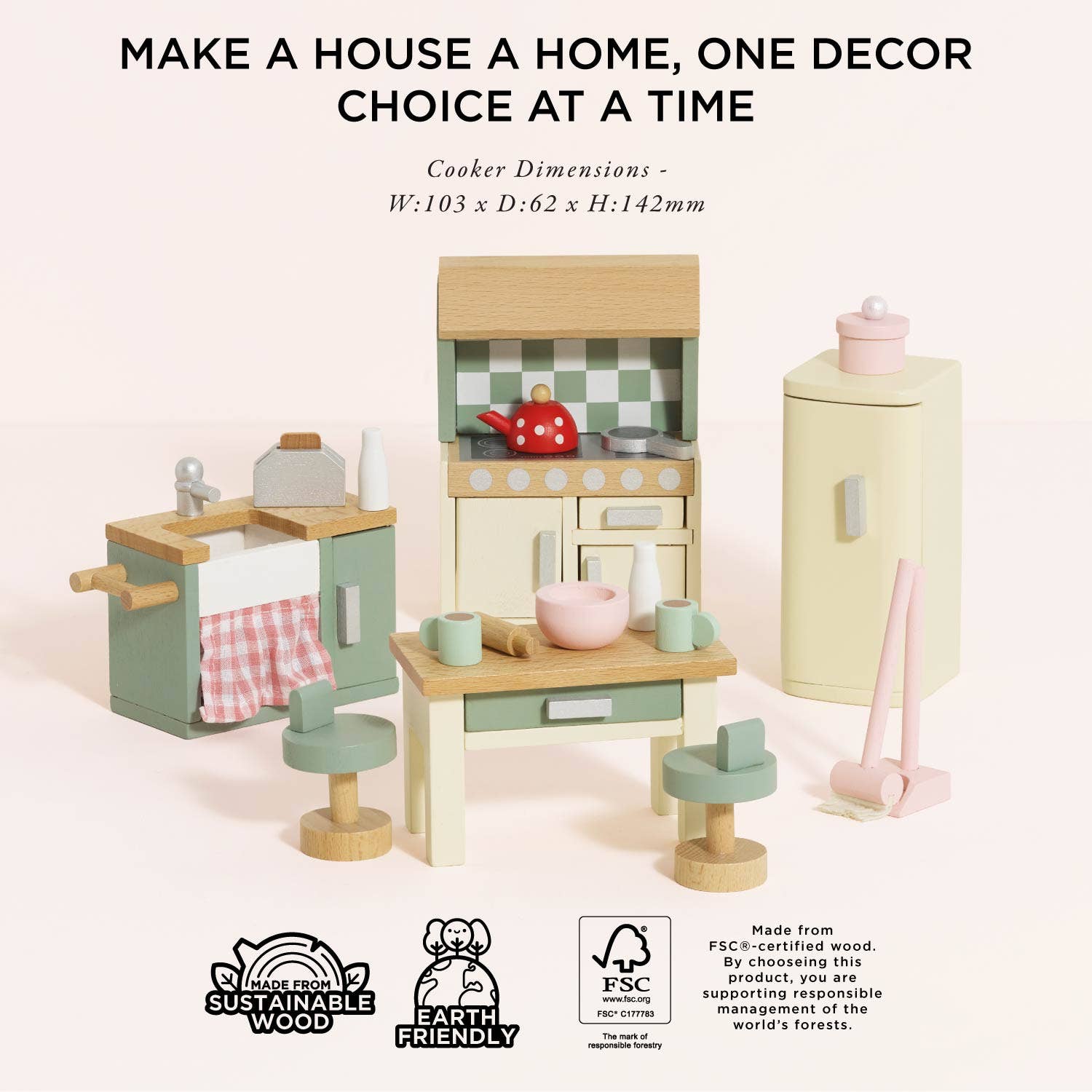 Le Toy Van Wooden Doll House Furniture - Kitchen | HONEYPIEKIDS